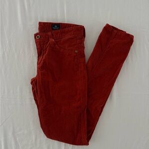 Adriano Goldschmied AG Women’s The Legging Skinny Corduroy Pants Rust Color 26R